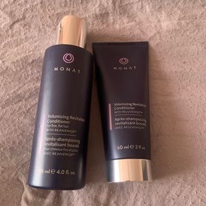 Monat travel shampoo and conditioner